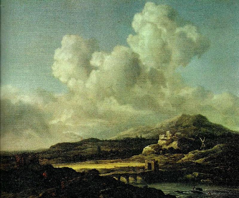 Jacob van Ruisdael solsken oil painting picture